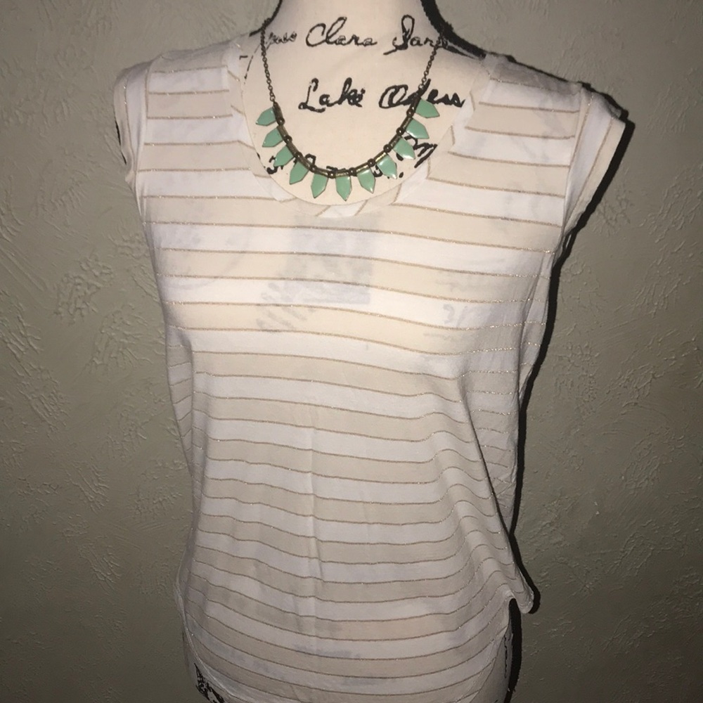 🎈3/$15 striped cap sleeve shirt